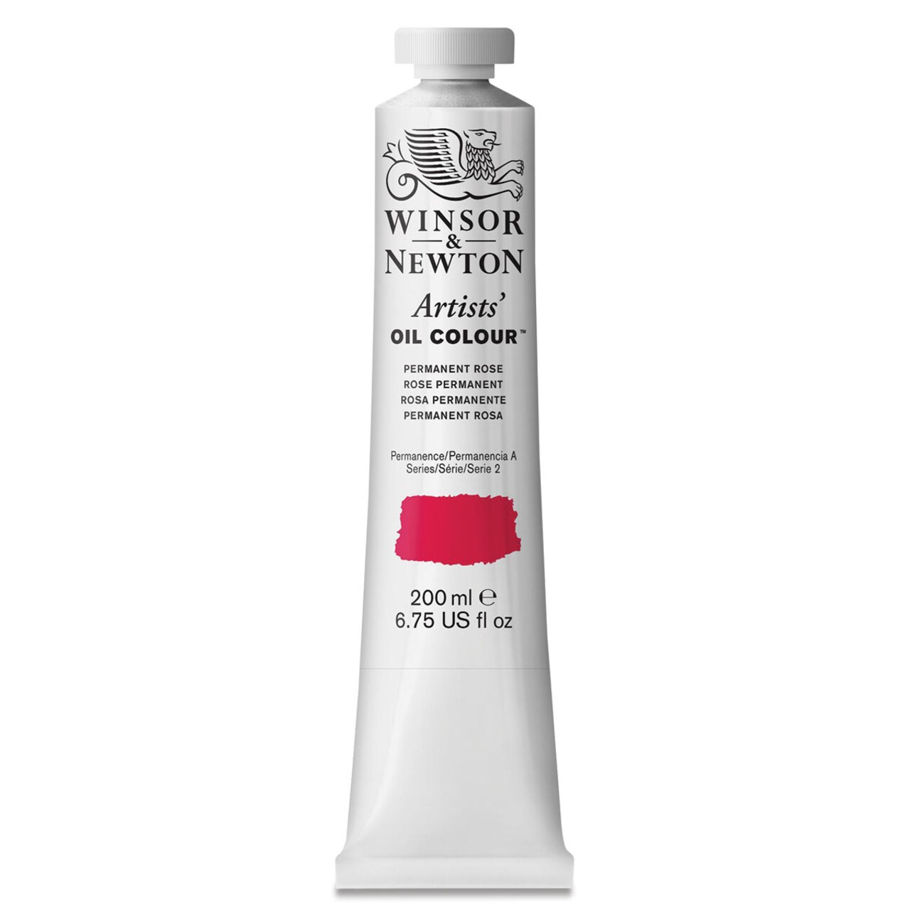 Winsor & Newton Artists' Oil Color - Permanent Rose, 200 ml tube